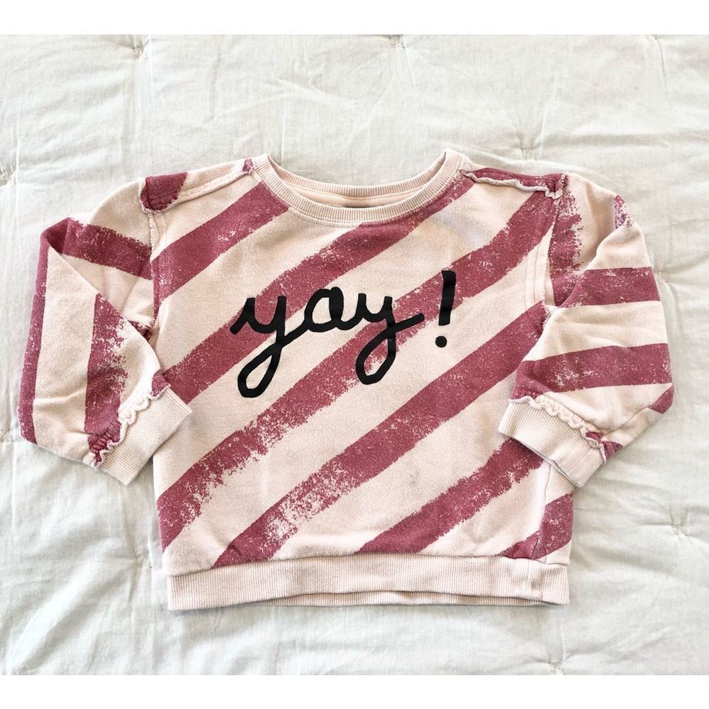 3T Art Class “Yay!” Candy Stripe Sweatshirt
